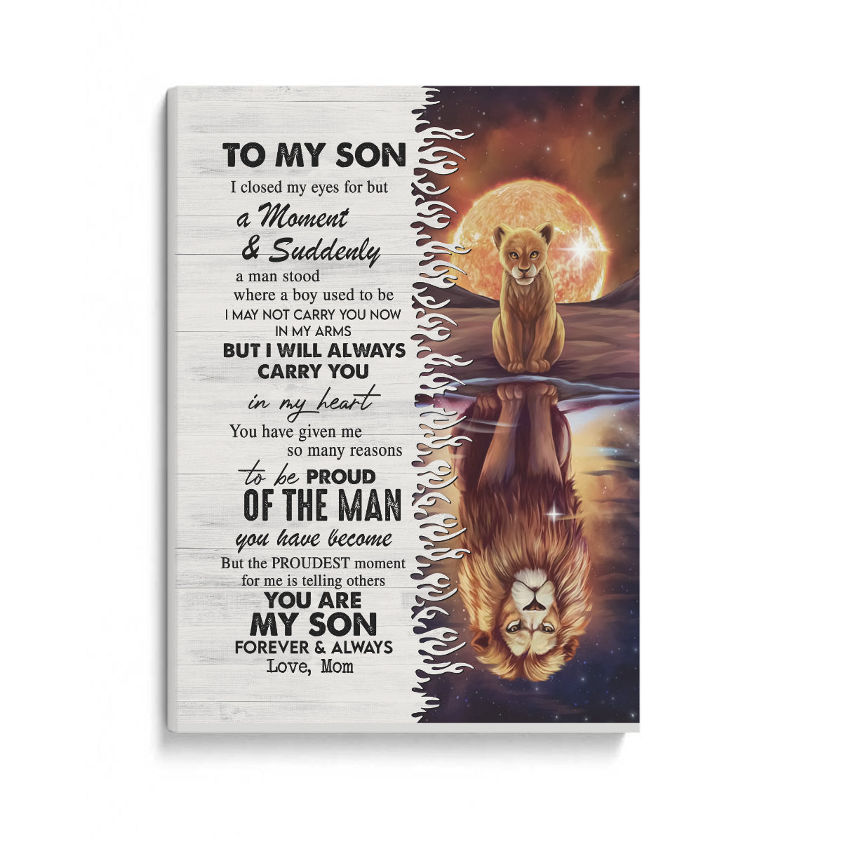 To My Son You Are My Son Forever & Always Canvas Gift For Son From Mom Home Decor  1645765402449.jpg