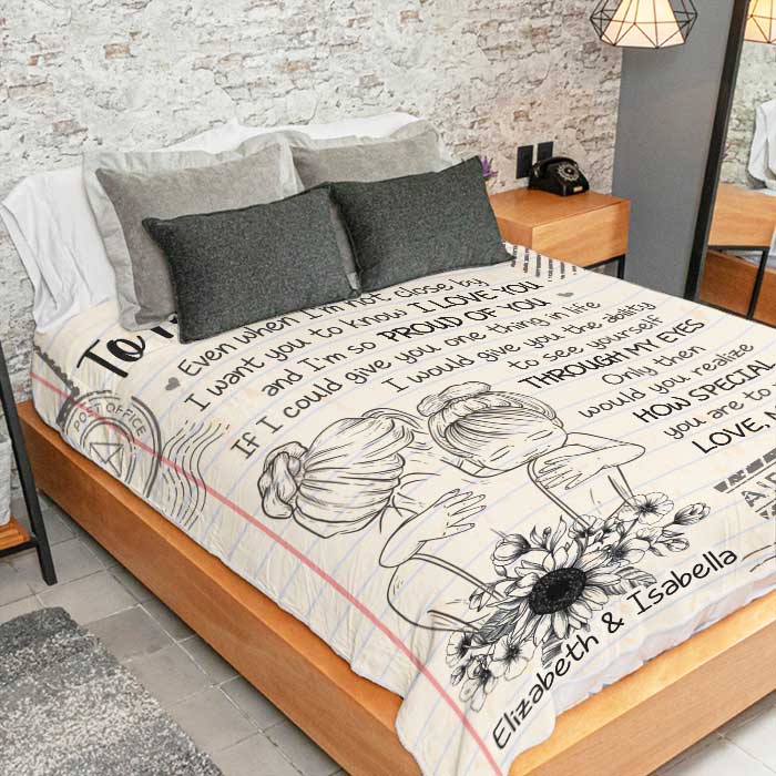 Gift For Daughter Blanket, I'm So Proud Of You - Mom To Daughter 1646117383957.jpg