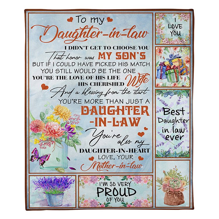 To My Daughter-in-law I Did Not Get To Choose You That Honor Was My Son's Lavender Blanket Gift From Mother-in-law Birthday Gift Home Decor Bedding Couch Sofa Soft And Comfy Cozy 1647658917962.jpg