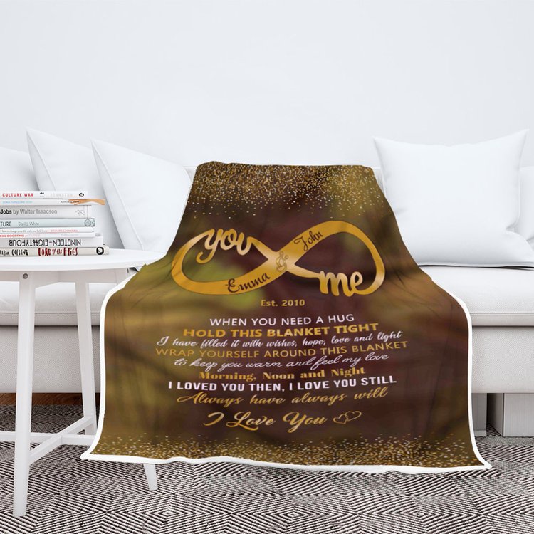 Best Valentine Gift For Girlfriend, Personalized Name And Date I Loved You Then, I Love You Still Blanket Gift For Couple Him Her Birthday Gift Home Decor Bedding Couch Sofa Soft And Comfy Cozy 1647659053057.jpg