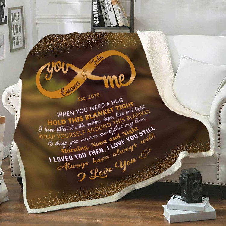 Best Valentine Gift For Girlfriend, Personalized Name And Date I Loved You Then, I Love You Still Blanket Gift For Couple Him Her Birthday Gift Home Decor Bedding Couch Sofa Soft And Comfy Cozy 1647659053078.jpg