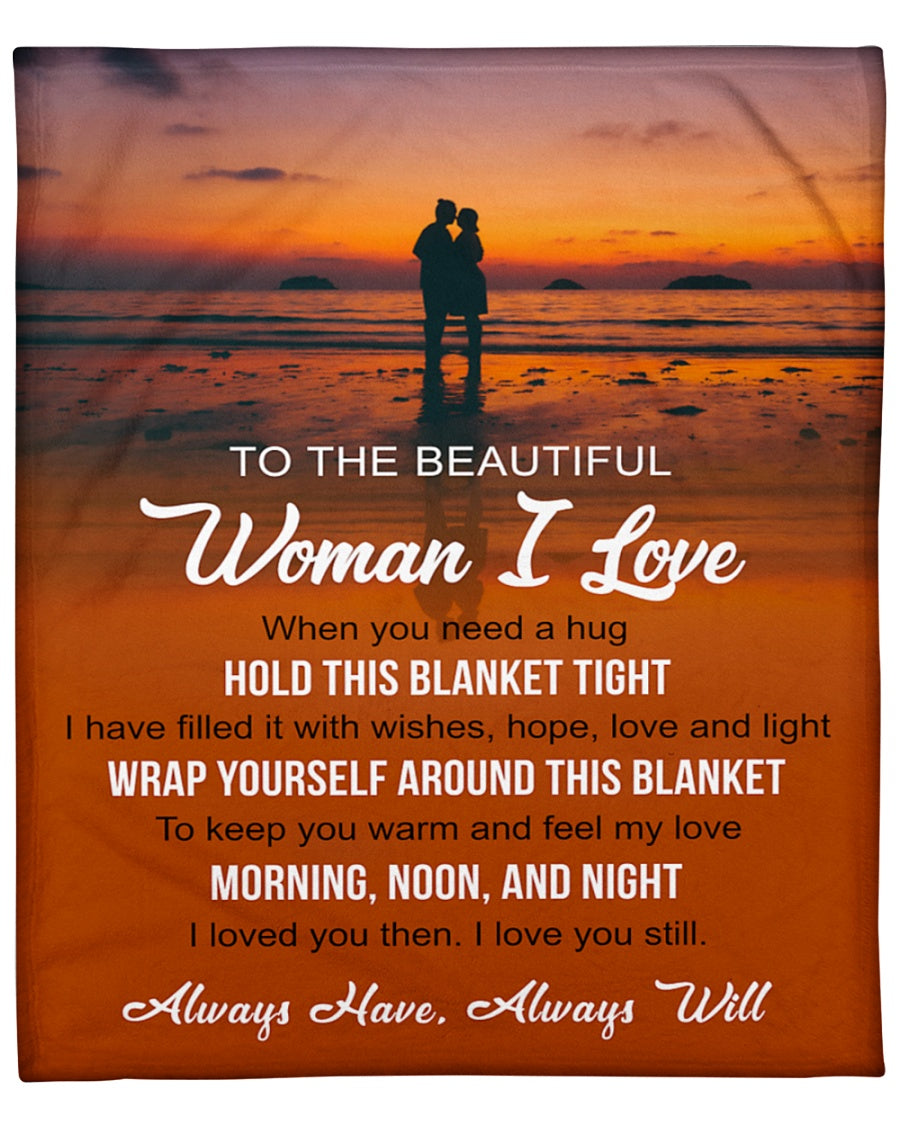 To My Wife Personalized Blankets Name-birthday Valentine Gift For My Wife-i Love When You Need A Hug Sunset/girlfriend/boyfriend 1647851172550.jpg