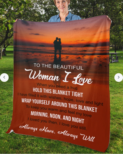 To My Wife Personalized Blankets Name-birthday Valentine Gift For My Wife-i Love When You Need A Hug Sunset/girlfriend/boyfriend 1647851174093.png