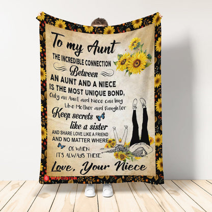 To My Aunt Only An Aunt And Niece Can Hug Like Mother And Daughter Blanket Gift For Aunt Birthday Gift Home Decor Bedding Couch Sofa Soft And Comfy Cozy 1647915532236.jpg