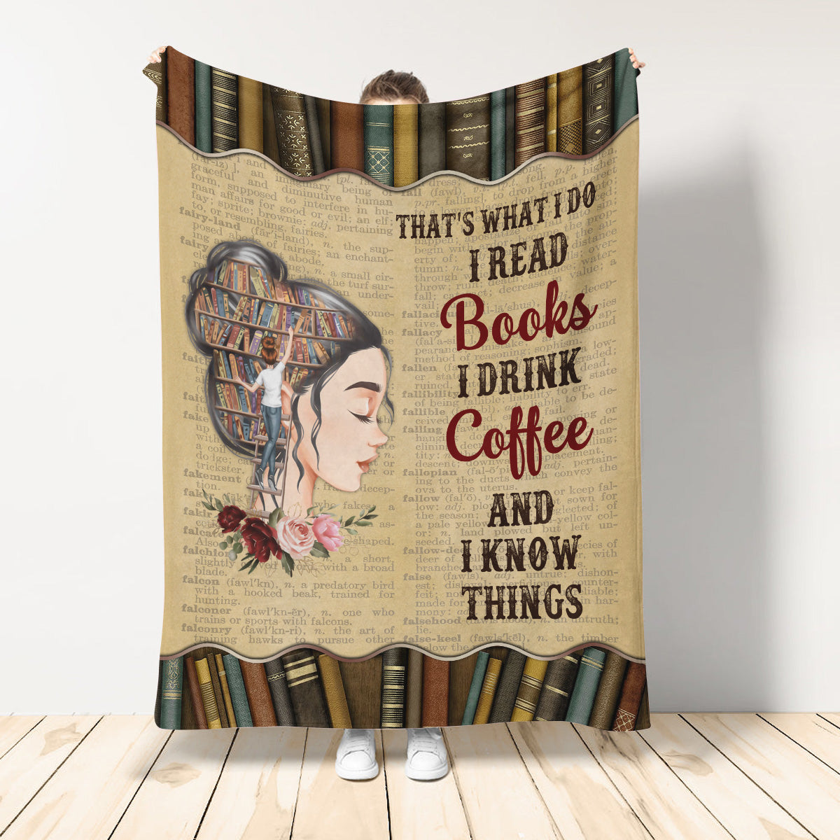I Read Book I Drink Coffee Reading Blanket Gift For Book Lovers, Bookworm, For Girl Women Birthday Gift Home Decor Bedding Couch Sofa Soft And Comfy Cozy 1648106859761.jpg