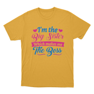 I Am The Big Sister T-shirt for Girls or Adults Novelty Gift 1648197037317.png