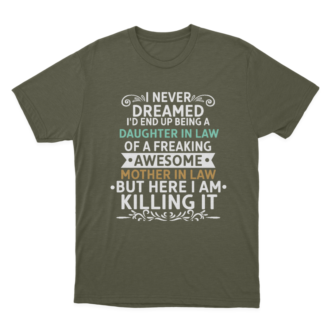 Funny Daughter in Law of A Freaking Awesome Mother in Law Gift T-shirt  1648198624094.png