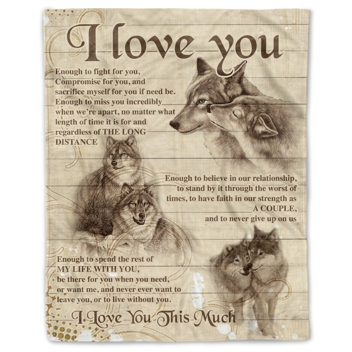 Best Valentine Gift For Girlfriend, Wolf Couple I Love You This Much Blanket Gift For Him Her Couple Birthday Gift Home Decor Bedding Couch Sofa Soft And Comfy Cozy 1648697289019.jpg