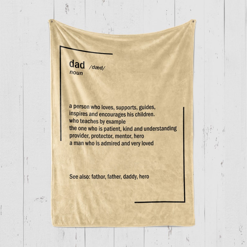Personalized Dad Definition Dad Noun Fathers Day Definition Blanket Gift For Dad Birthday Gift Home Decor Bedding Couch Sofa Soft And Comfy Cozy 1648869954073.jpg