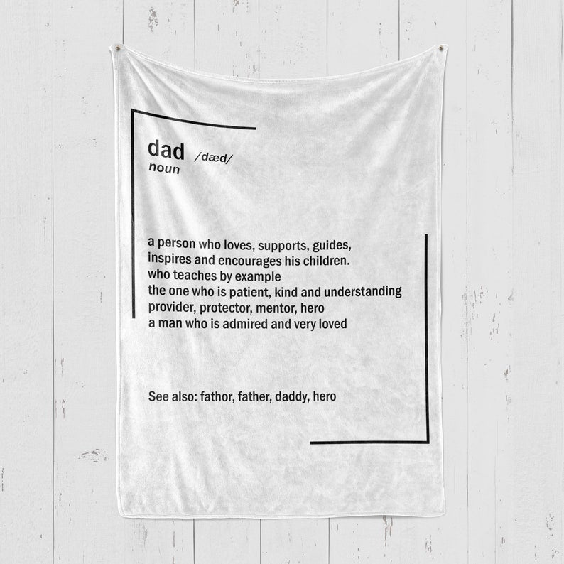 Personalized Dad Definition Dad Noun Fathers Day Definition Blanket Gift For Dad Birthday Gift Home Decor Bedding Couch Sofa Soft And Comfy Cozy 1648869954612.jpg