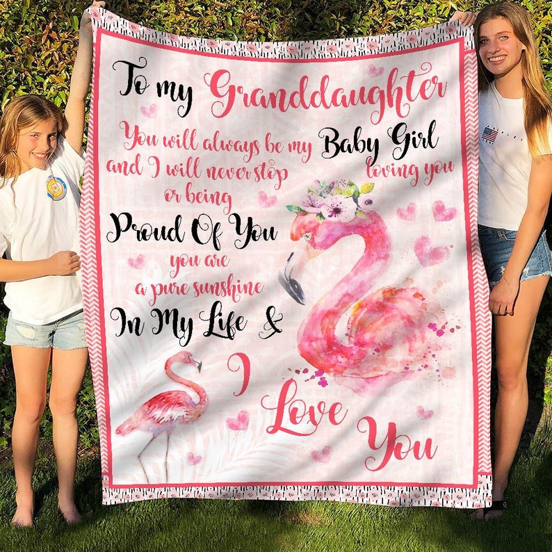 To Amazing Granddaughter You Will Always My Baby Flamingo Blanket Gift For Granddaughter From Grandma Home Decor Bedding Couch Sofa Soft And Comfy Cozy 1648870153936.jpg