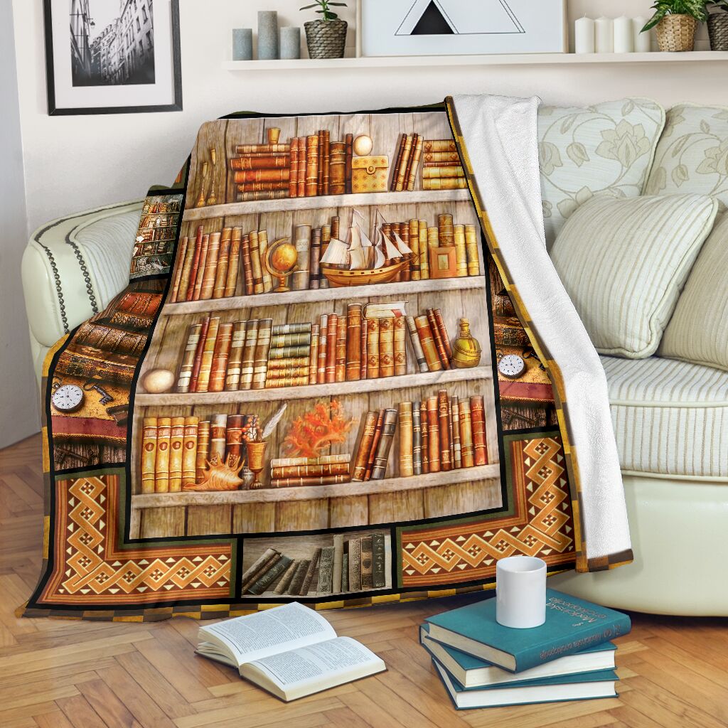 Library Bookshelf Blanket Gift For Book Lover, Gift For Bookworm Librarian Birthday Gift Home Decor Bedding Couch Sofa Soft And Comfy Cozy 1648872241415.jpg