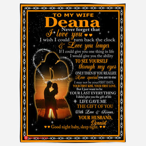 To My Wife Personalized Blanket With Names-gift For Wife Anniversary Valentine Birthday-never Forget That I Love You Live Preview 1649412317373.jpg