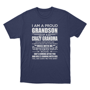 Proud Grandson of A Crazy Grandma T-shirt 1649919458589.png