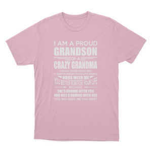 Proud Grandson of A Crazy Grandma T-shirt 1649919469810.png