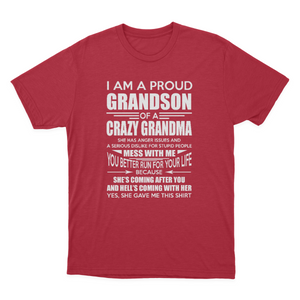 Proud Grandson of A Crazy Grandma T-shirt 1649919473632.png