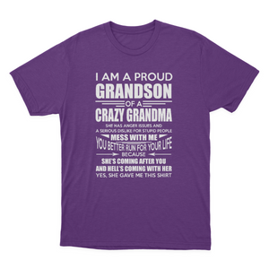 Proud Grandson of A Crazy Grandma T-shirt 1649919485194.png