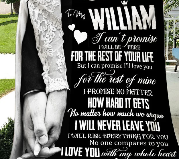 Personalized To My Husband I Will Never Leave You Blanket Gift For Husband From Wife Birthday Gift Home Decor Bedding Couch Sofa Soft And Comfy Cozy 1650361805022.png