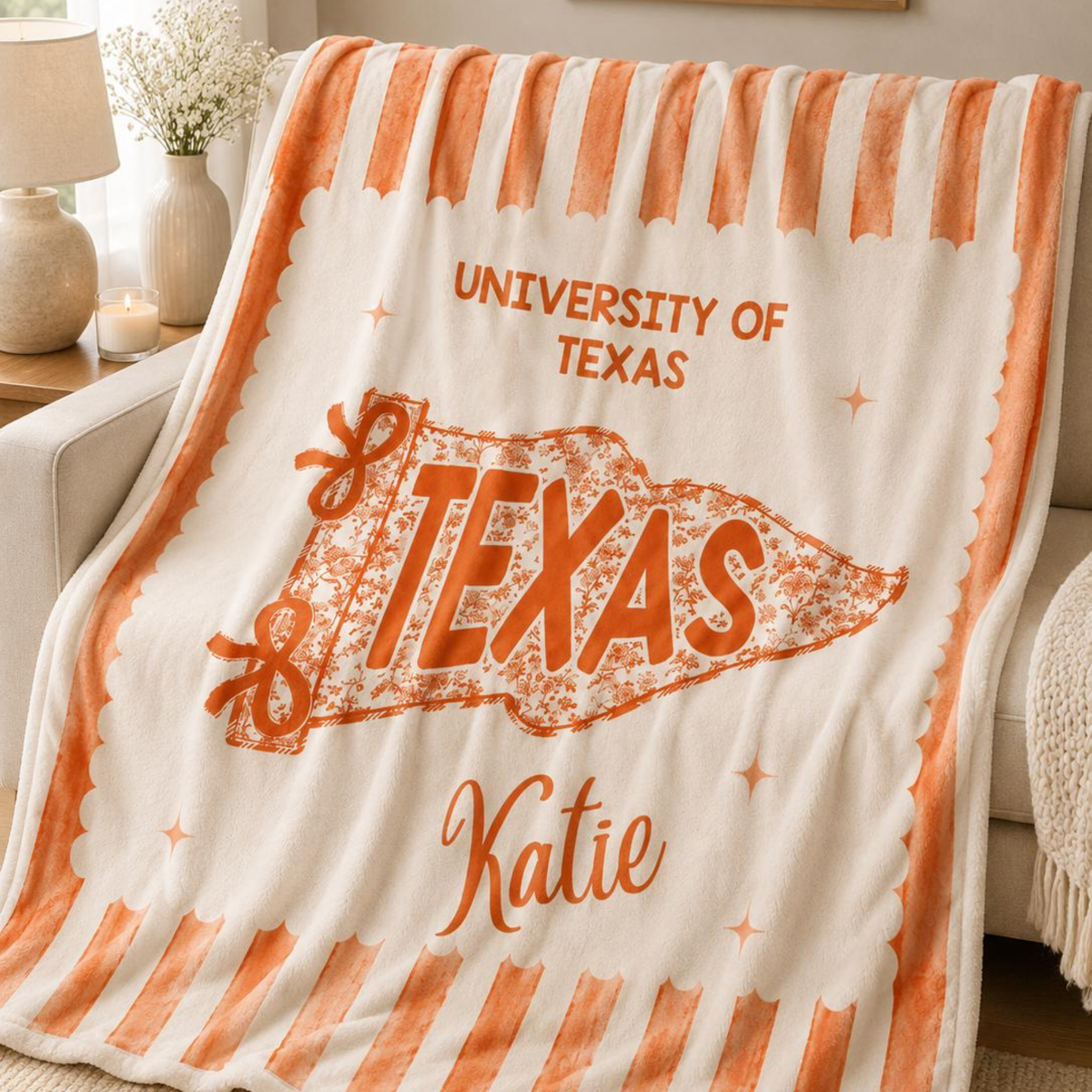 Custom School Pennant Flag Blanket, College Graduation Gift, Class of 2026 University Spirit Striped Pillow, Senior Night, College Bed Party 16540e7b-7404-4cb7-95c0-74ab40ebdf6c-2.png