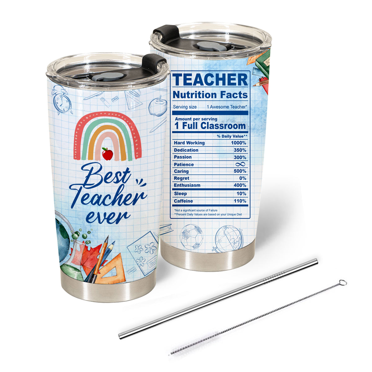 Best Custom Teacher 20oz Tumbler With Lid and Straw - Cute Idea for Appreciation Week, Virtual Teaching, Best, Valentines Day 2 1658135238606.jpg