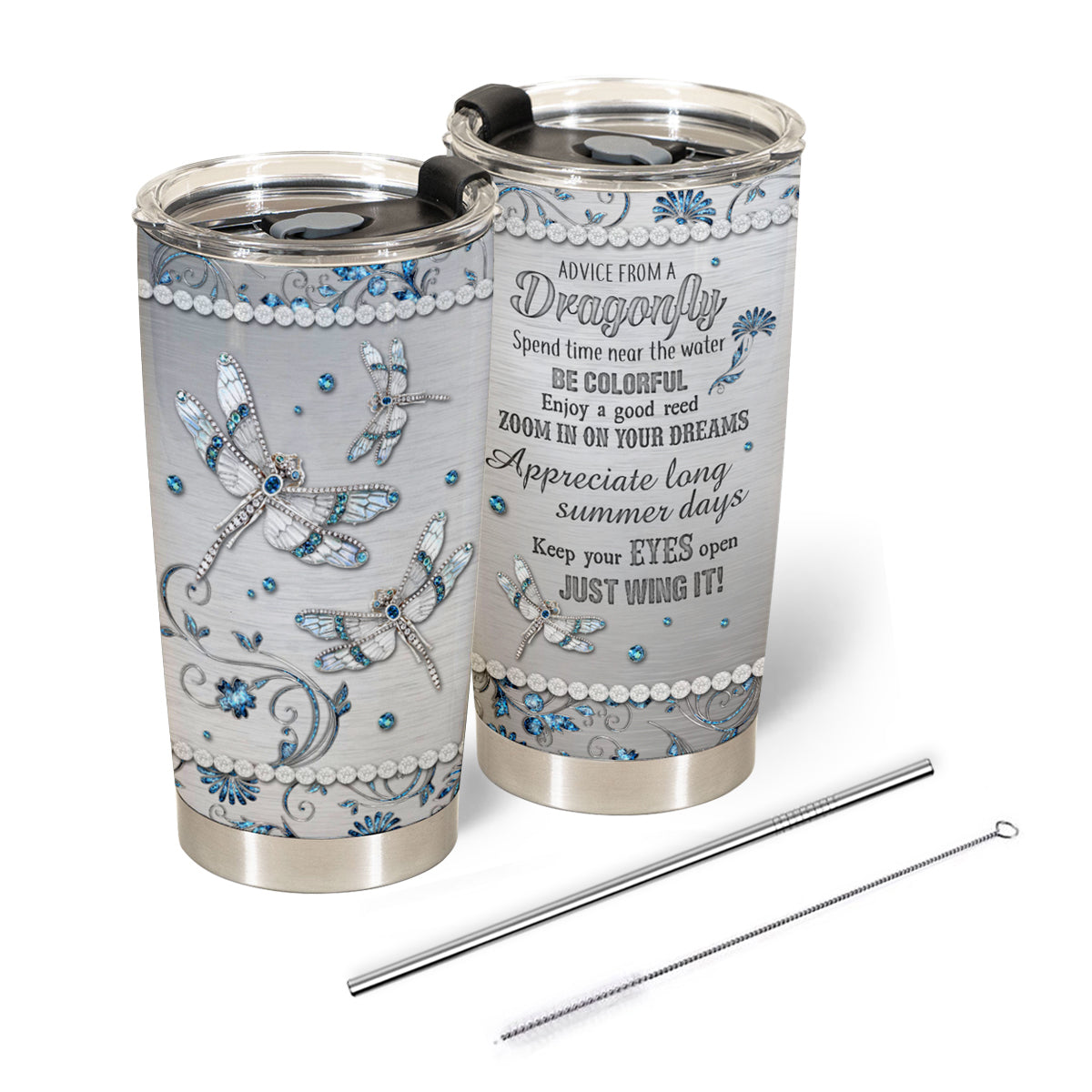 Best Custom Dragonfly Gift For Women - Boho Gifts For Women With Positive Inspirational Quote - Motivational, Religious, Spiritual, Inspirational 20oz Stainless Steel Tumbler Gifts For Women 1658995724147.jpg