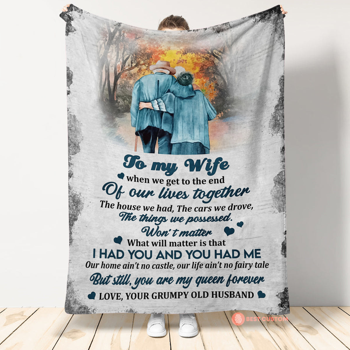 Gift For Wife Blanket, To My Wife You Are My Queen Forever - Love From Husband 1661846193536.jpg