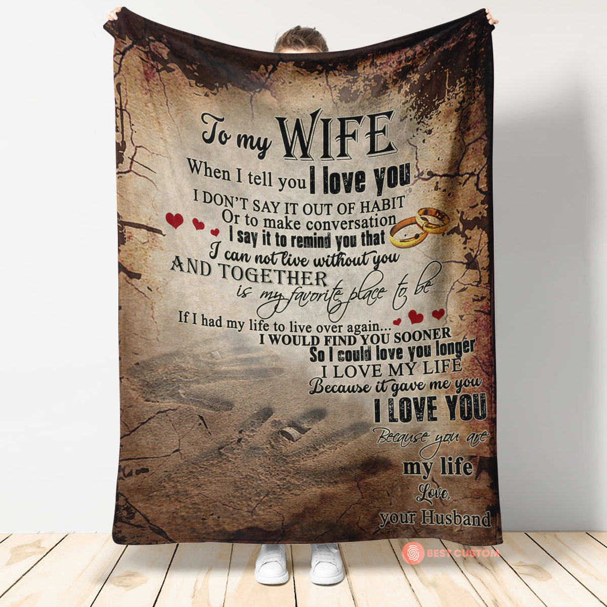 Gift For Wife Blanket, Husband to Wife - When I Tell You I Love You Fleece Blanket 1661846595377.jpg