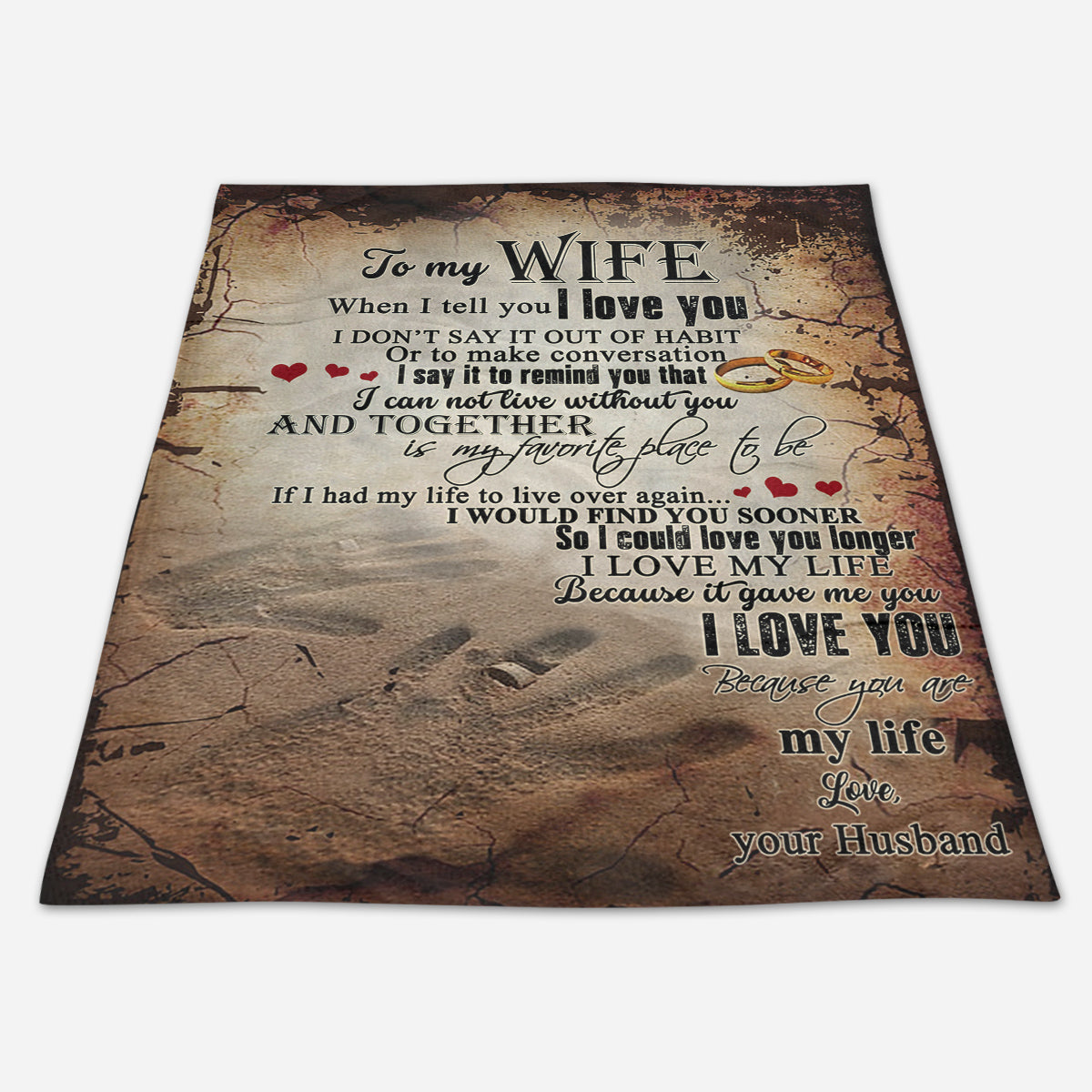 Gift For Wife Blanket, Husband to Wife - When I Tell You I Love You Fleece Blanket 1661846611037.jpg
