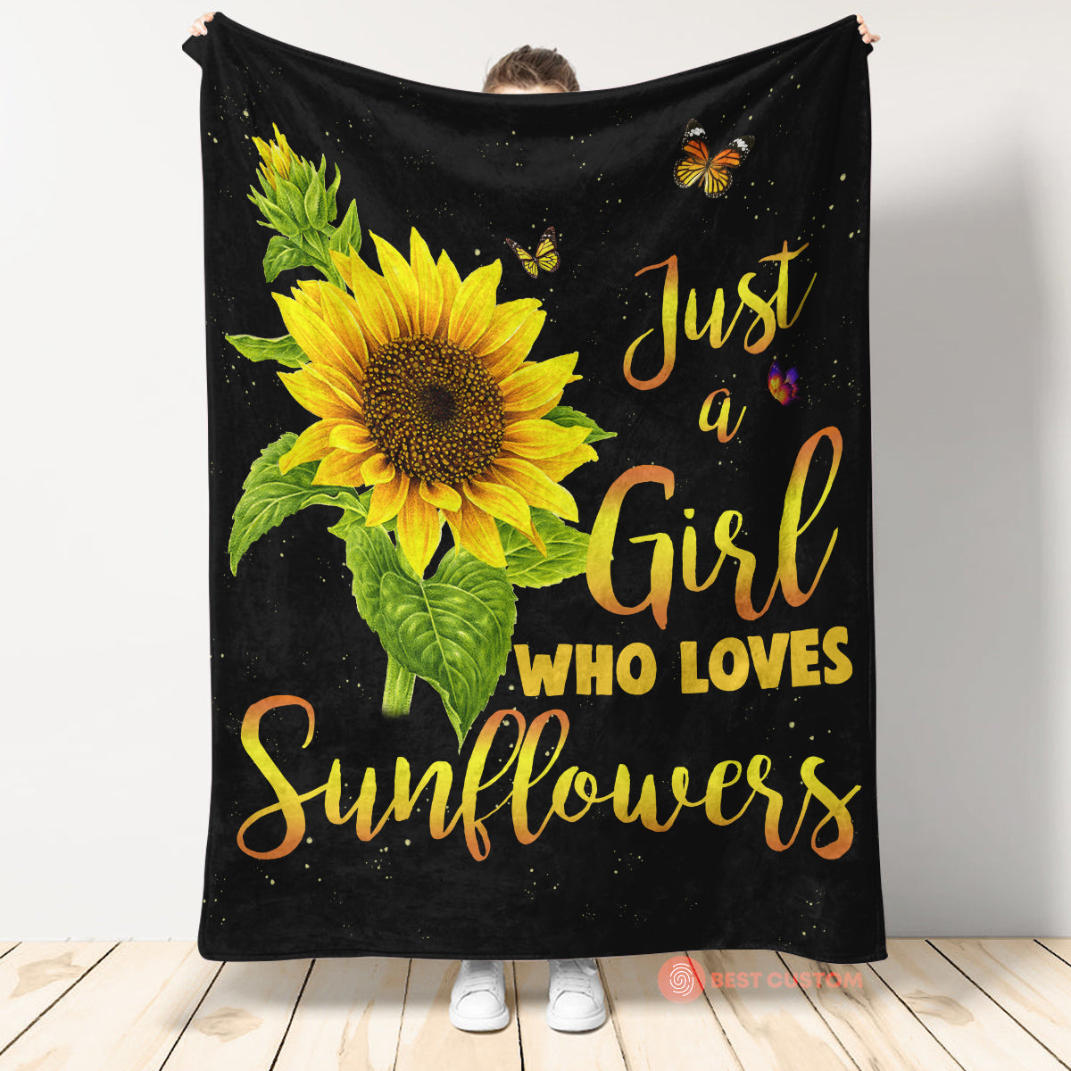 Sunflower Blanket, Just A Girl Who Loves Sunflower 1663570101465.jpg