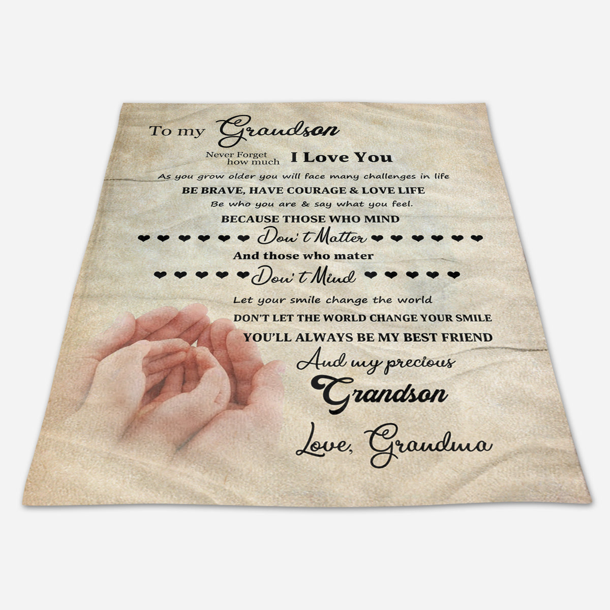From Grandma To My Grandson - Never Forget How Much I Love You Fleece Blanket Gift For Grandson From Grandma Birthday Gift Home Decor Bedding Couch Sofa Soft 1663668621684.jpg