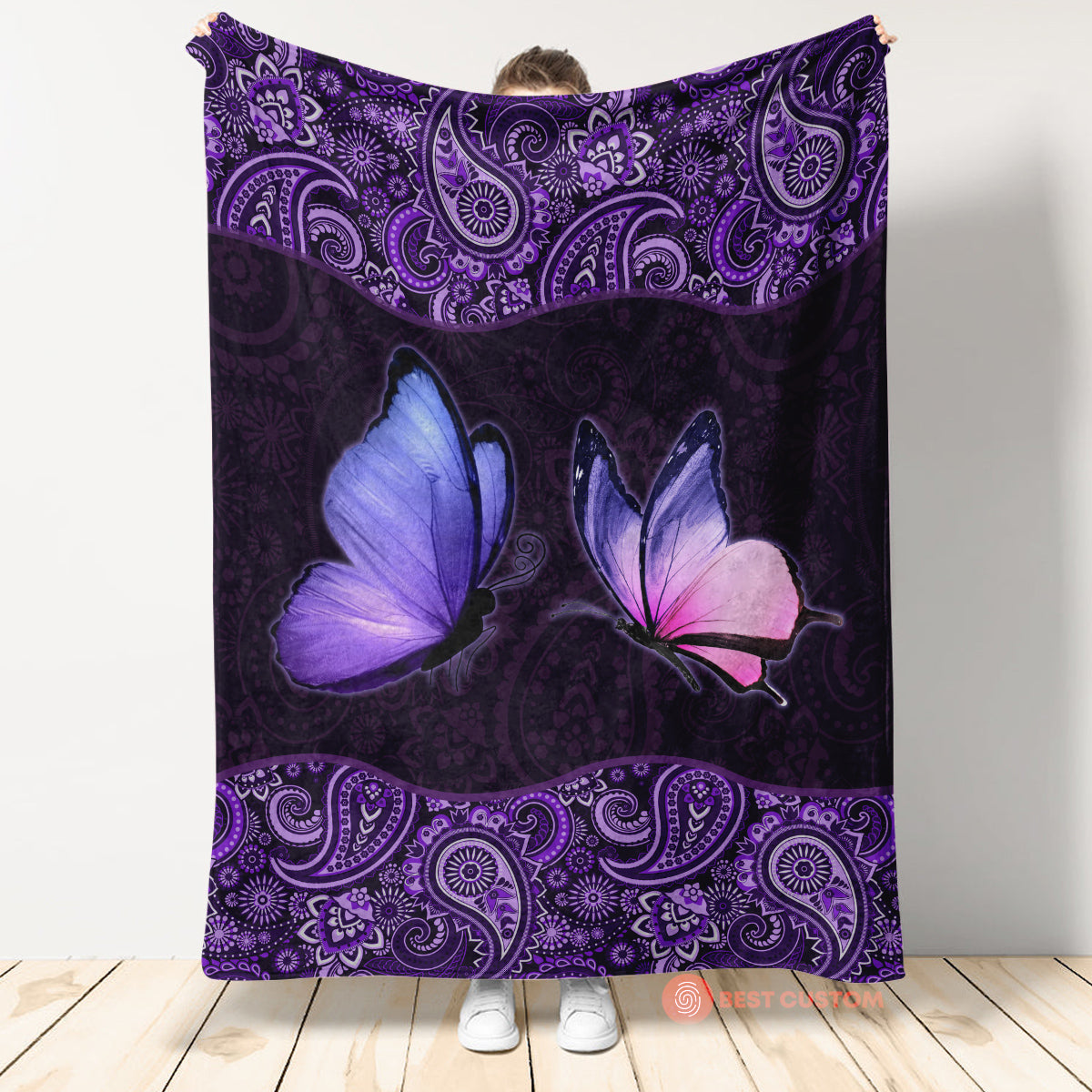 Purple Butterfly Blanket Gift For Butterfly Lover, Gift For Girl Women Birthday Gift Home Decor Bedding Couch Sofa Soft And Comfy Cozy 1663669086736.jpg