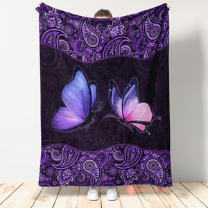 Purple Butterfly Blanket Gift For Butterfly Lover, Gift For Girl Women Birthday Gift Home Decor Bedding Couch Sofa Soft And Comfy Cozy 1663669086736.jpg