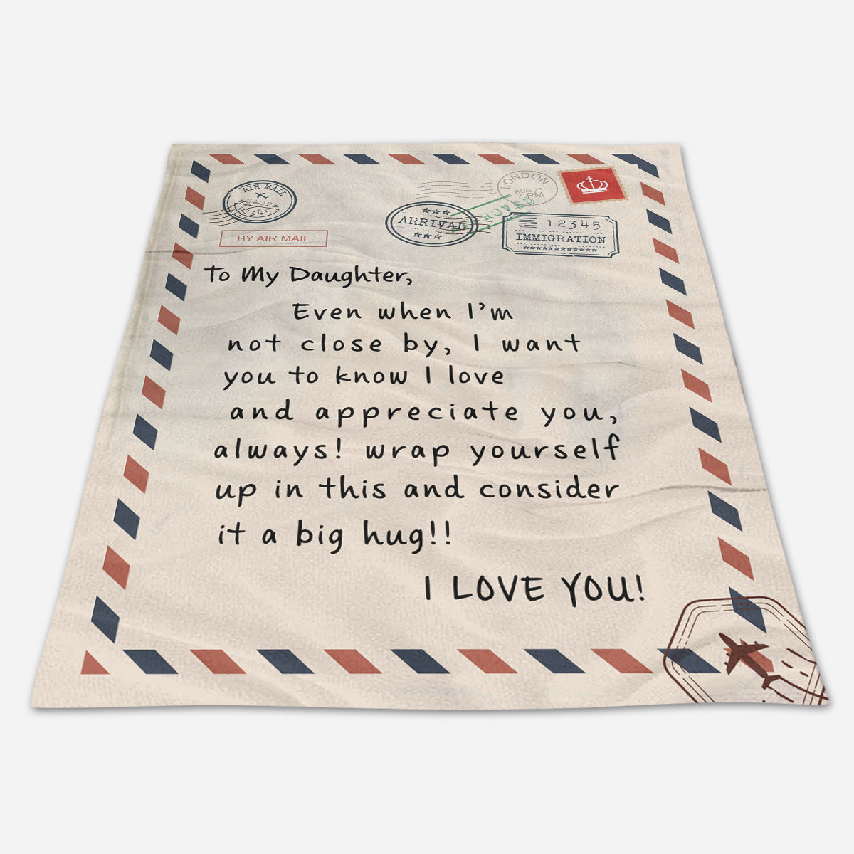 Gift For Daughter Blanket, Letter To My Daughter Consider It A Big Hug 1664175825234.jpg