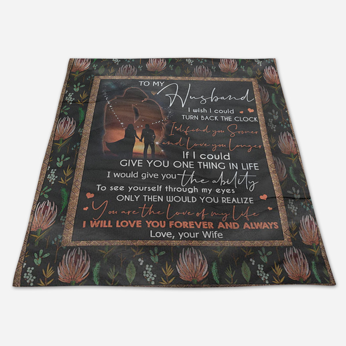 My Husband Protea Flower You Are The Love Of My Life Gift From Wife Fleece Blanket - Quilt Blanket 1664245755835.jpg