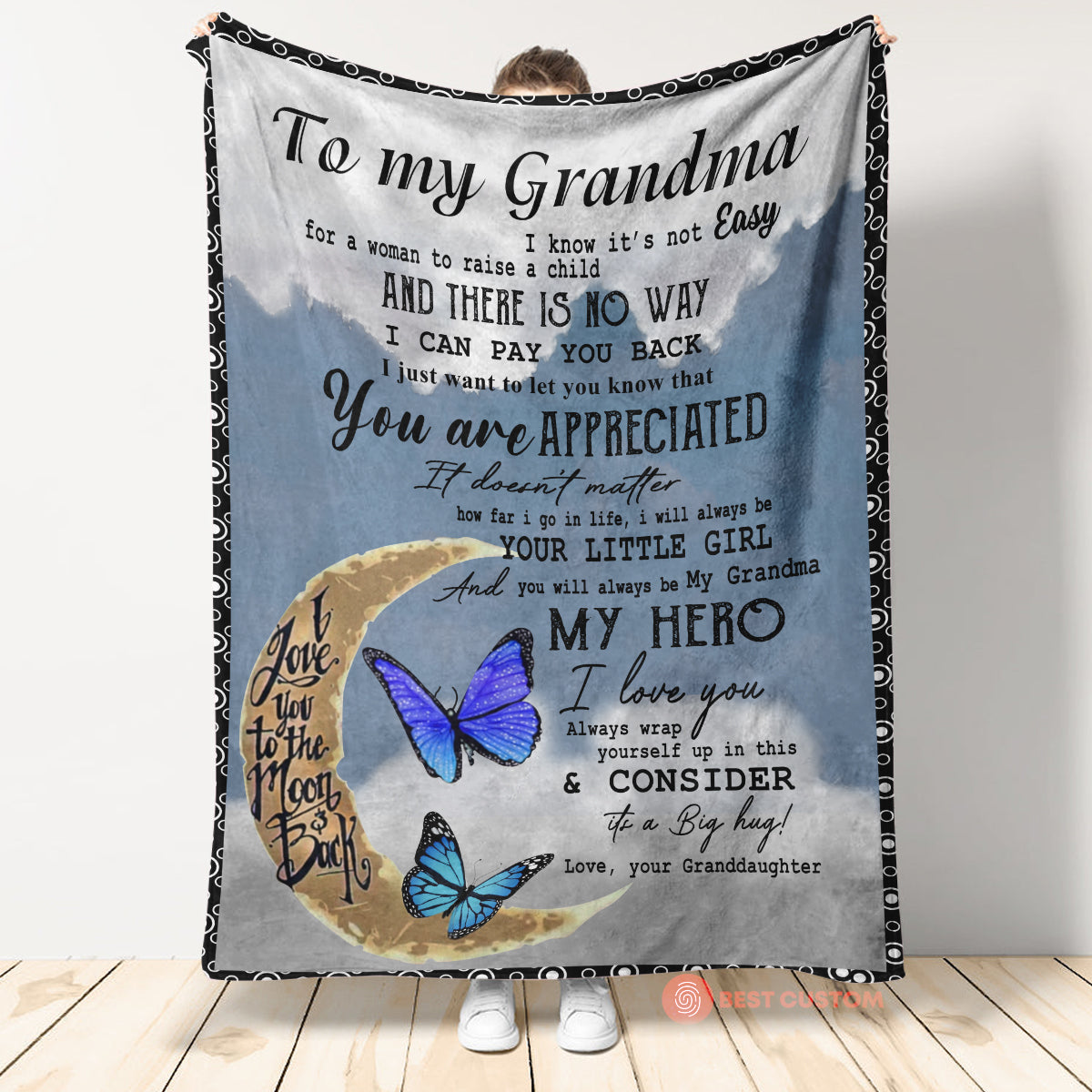 Gift For Grandma Blanket, My Grandma My Hero Fleece Blanket 1664438836129.jpg