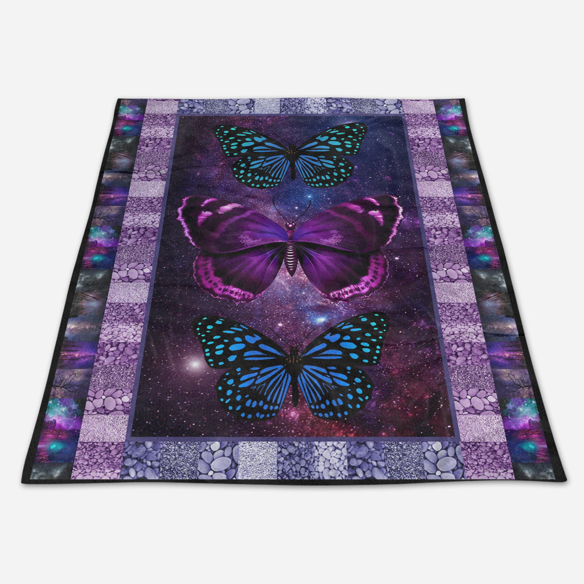 Butterfly Blanket, Purple Galaxy Gift For Butterfly Lovers 1664505545604.jpg