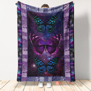 Butterfly Blanket, Purple Galaxy Gift For Butterfly Lovers 1664505545686.jpg