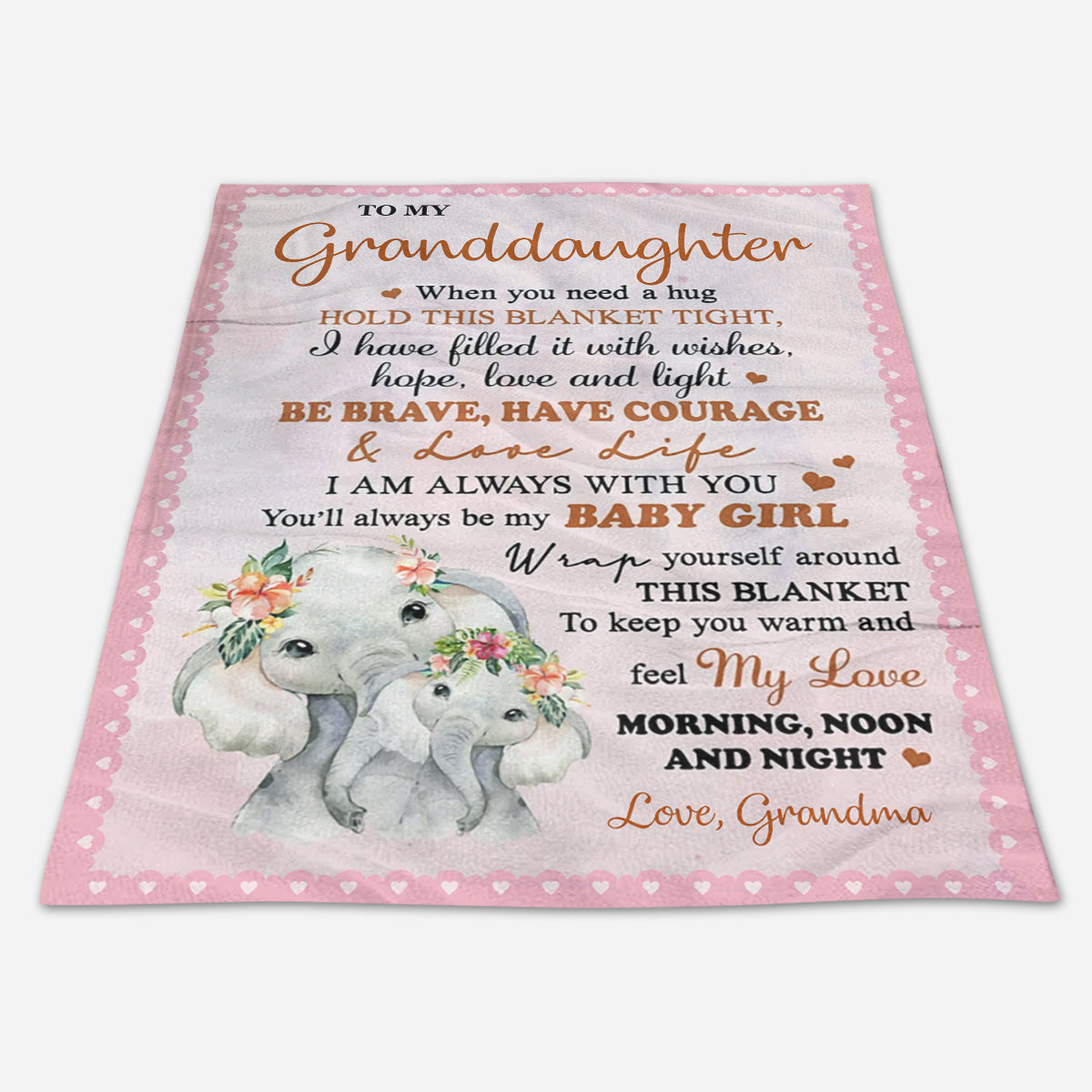To My Granddaughter Fleece Blanket - I Have Filled It With Wishes,hope,love And Light, Gift For Granddaughter From Grandma Birthday Gift Home Decor Bedding Couch Sofa Soft And Comfy Cozy 1664530255183.jpg