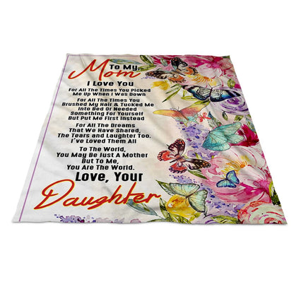 Gift For Mom Premium Fleece Blanket - Quilt Blanket 1665116144960.jpg