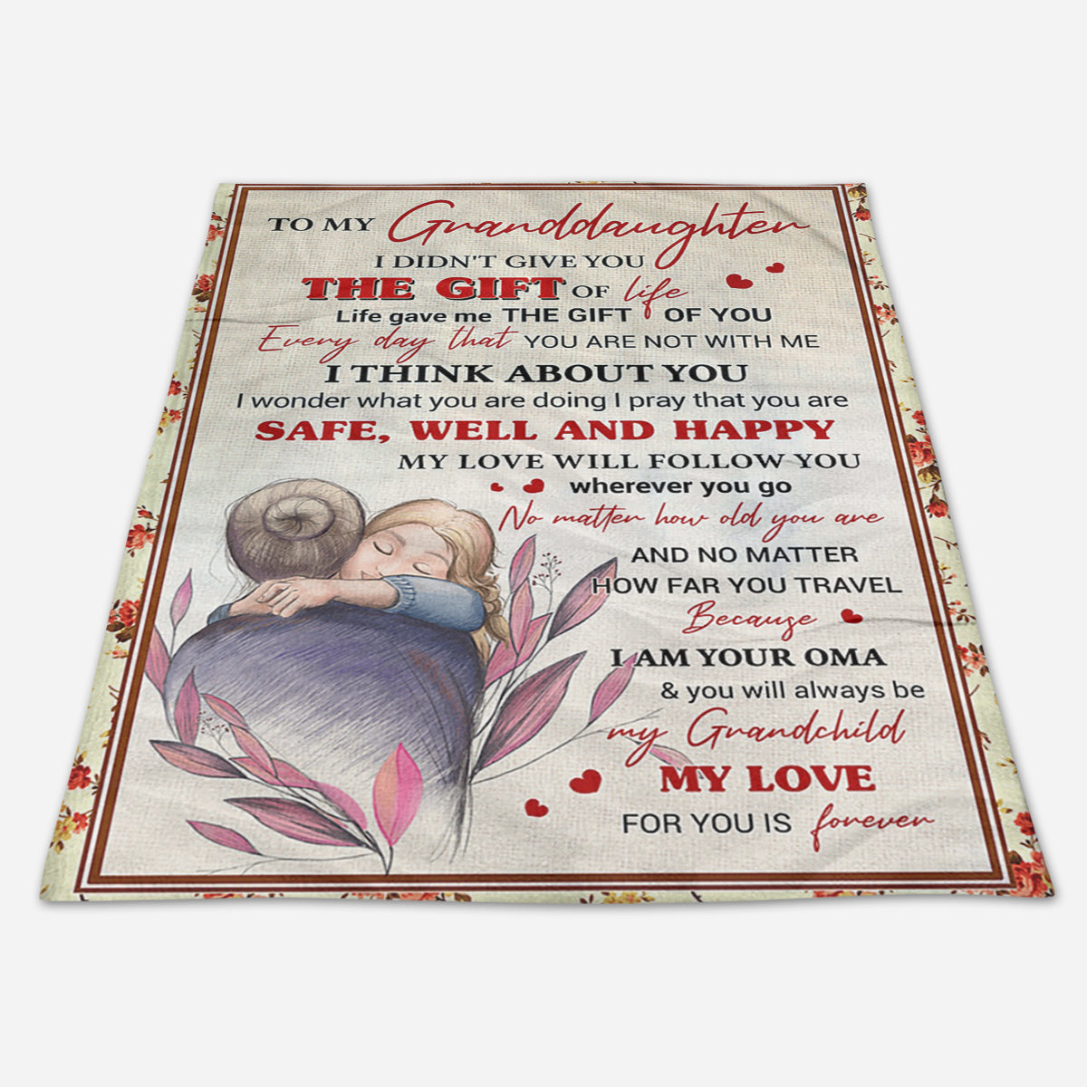 I Didn't Give U The Gift Of Life- Grandma To Granddaughter Fleece Blanket - Quilt Blanket | Gift For Grandchild 1665116942872.jpg