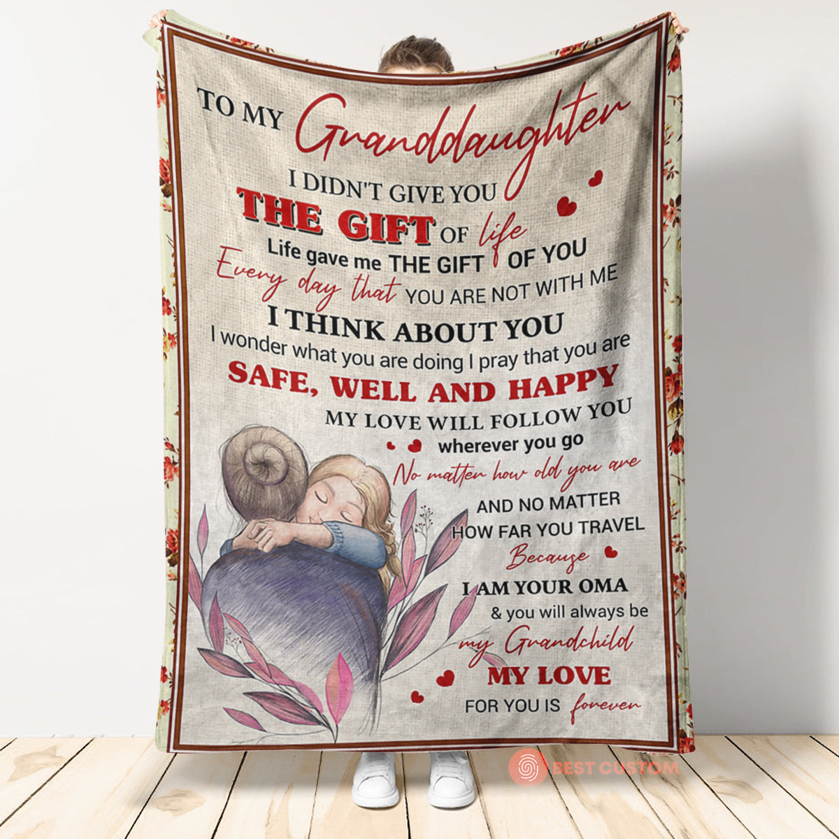 I Didn't Give U The Gift Of Life- Grandma To Granddaughter Fleece Blanket - Quilt Blanket | Gift For Grandchild 1665116943571.jpg
