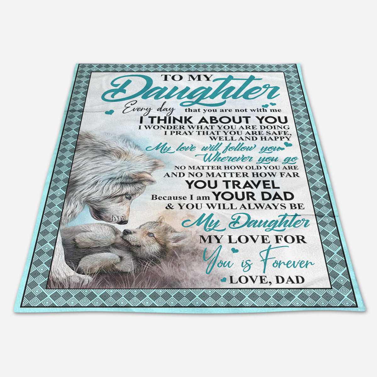 Gift For Daughter Blanket, To My Daughter From Dad My Love You Is Forever Fleece Blanket 1666322229765.jpg