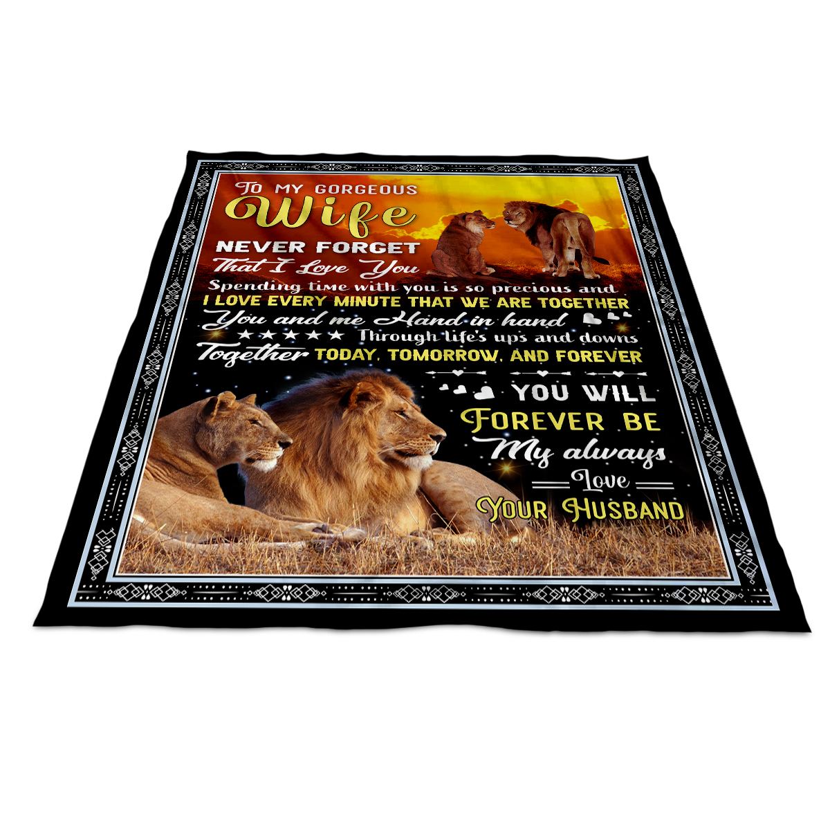 To My Wife Never Forget That I Love You, Fleece Blanket Gift For Wife Couple Valentine's Day Home Decor Bedding Couch Sofa Soft And Comfy Cozy 1666583298152.jpg