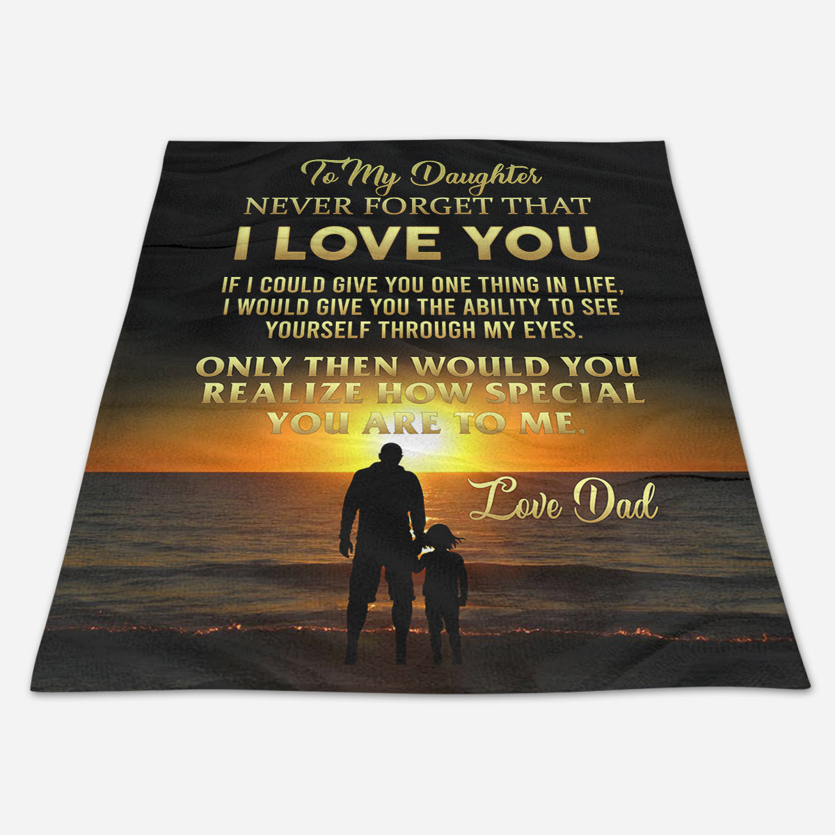 To My Daughter Never Forget That I Love You Fleece Blanket - Quilt Blanket, Gift From Dad To Daughter, Gift For Daughter, Home Decor Bedding Couch Sofa Soft And Comfy Cozy 1666583371115_bbcf21e1-532b-415a-a234-41f188519628.jpg