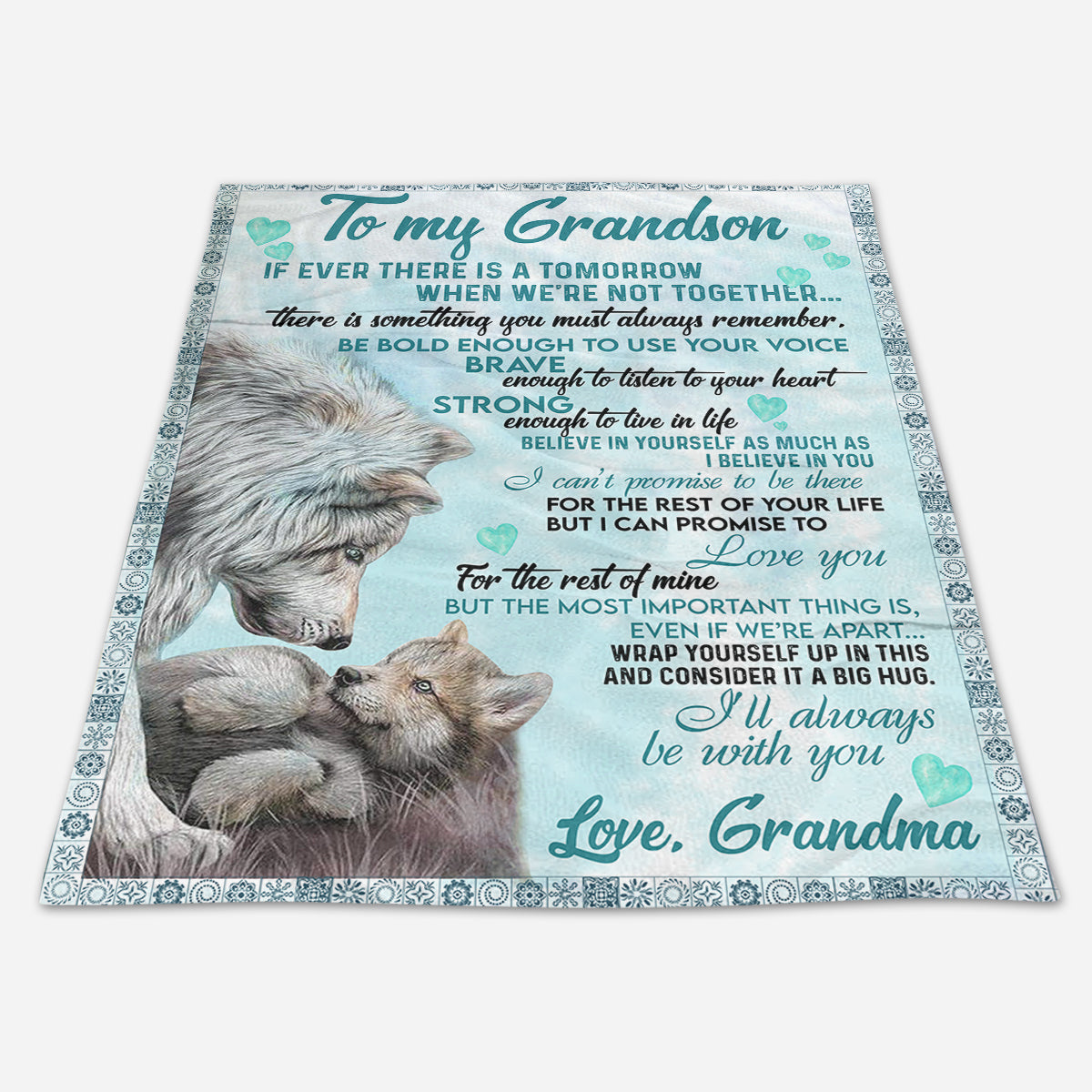 Gift For Grandson Blanket, To My Grandson I'll Always Be With You Fleece Blanket Home Decor Bedding Couch Sofa Soft And Comfy Cozy 1666584482974.jpg