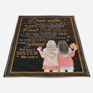 Gift For Sister Blanket, Dear Sister Fleece Blanket 1666584678726.jpg