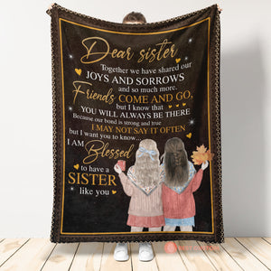 Gift For Sister Blanket, Dear Sister Fleece Blanket 1666584678901.jpg