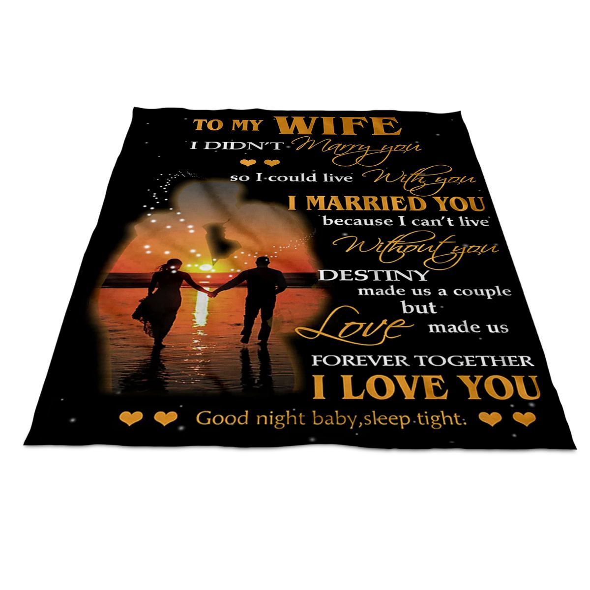Gift For Wife Blanket, To My Wife Fleece Blanket - I Didn't Marry You So I Could live With you Gift For Wife 1666585083031.jpg