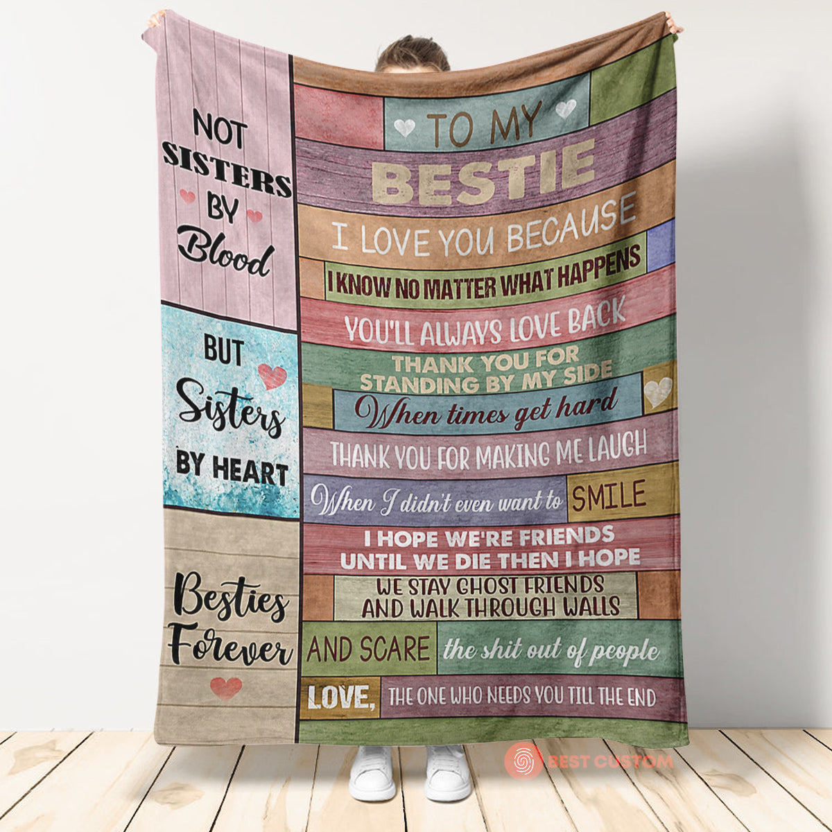 Gift For Friends Blanket, To My Bestie I Love You Because Blanket Gift For Bestie Best Friend 1666585250645.jpg