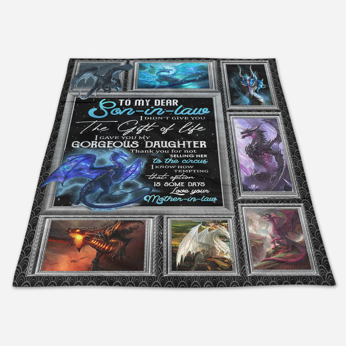 Gift For Son-in-law Blanket, To My Son In Law I Gave You My Gorgeous Daughter Dragon - Love From Mother-in-law 1666585605969.jpg